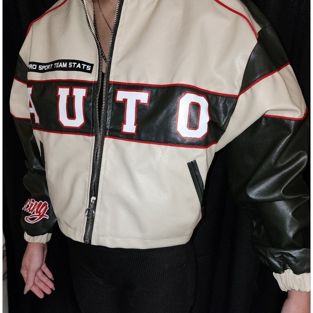 NWT PrettyLittleThing Auto Racing Bomber - Picture 11 of 15